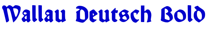 Wallau Deutsch Bold 字体